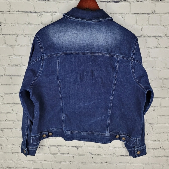 FRANKIE & STELLA | stretch button up denim trucker jean jacket - Picture 3 of 8